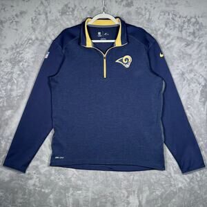 Nike Los Angeles Rams On Field Dri-Fit 1/4 Zip Pullover Men’s L